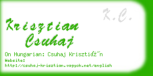 krisztian csuhaj business card